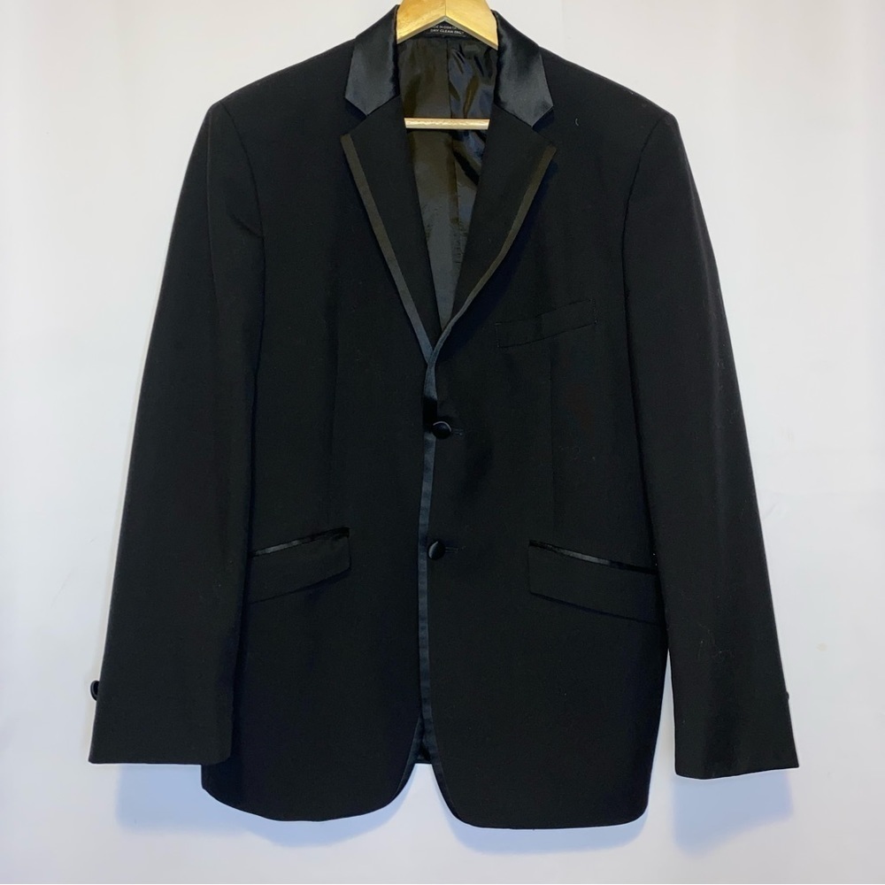 Neil Allyn Black Wool Tuxedo 2 Button Blazer Size… - image 1